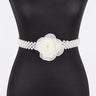 Floral Elegance Faux Pearl Stretch Belt Ivory - Palazzo Couture Online