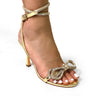 Florian - 1 Sparkle Bow Sandals - Gold - Palazzo Couture Online