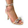 Florian - 1 Sparkle Bow Sandals - Nude - Palazzo Couture Online