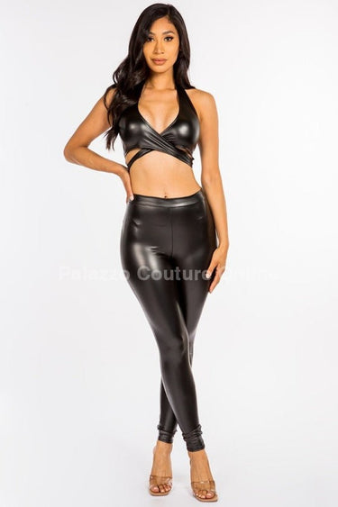 Follow me around Leggings Set Black - Palazzo Couture Online