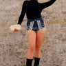 Within a Dream Embellished Denim Shorts front view