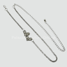 Gaby Two Sweet Heart Rhinestone Chain Belt (Silver) - Palazzo Couture Online