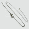 Gaby Two Sweet Heart Rhinestone Chain Belt (Silver) for women - fashion belt by Palazzo Couture