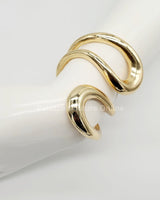 Gemini Wide Hinged Cuff Bangle (Gold) - Palazzo Couture Online