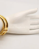 Gemini Wide Hinged Cuff Bangle (Gold) - Palazzo Couture Online