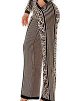 Elegant  knit two piece pant set styled for going out