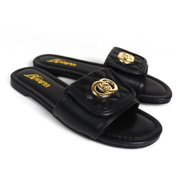 Kendry Charm Slip-On Sandals Black - view 4