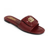 Kendry Charm Slip-On Sandals Burgundy - front view