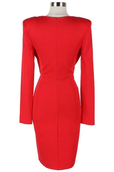 Stunning Red mini dress elegant fit styled for party