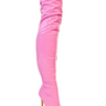 Gisele Pointed Toe Over The Knee Boots (Pink) - Palazzo Couture Online
