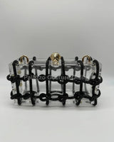 Glam Date Rhinestone Handbag (Black) - Palazzo Couture Online