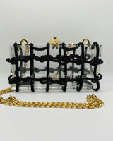 Glam Date Rhinestone Handbag (Black) - Palazzo Couture Online