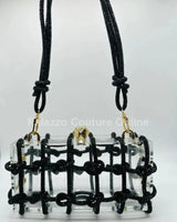 Glam Date Rhinestone Handbag (Black) - chic clutch by Palazzo Couture