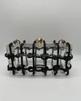 Glam Date Rhinestone Handbag (Black) - stylish purse for going out