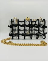 Glam Date Rhinestone Handbag (Black) for women - bag by Palazzo Couture