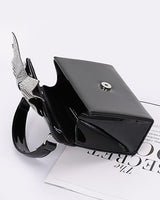 Glam Enamel Bow Rhinestone Clutch – Black - Palazzo Couture Online