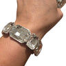 Glam Gems Statement Bracelet - Silver - Palazzo Couture Online