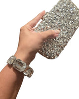 Glam Gems Statement Bracelet - Silver - Palazzo Couture Online