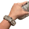 Glam Gems Statement Bracelet-Silver- - front view