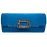 Glamour Night Blue Evening Clutch with Rhinestone Detail for women - bag by Palazzo Couture