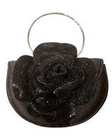 Glamour Rose Clutch(Black) - Palazzo Couture Online