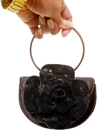 Glamour Rose Clutch(Black) - women's evening clutch