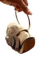 Glamour Rose Clutch(Gold) - Palazzo Couture Online
