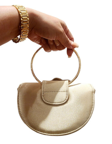 Glamour Rose Clutch(Gold) - Palazzo Couture Online