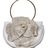 Glamour Rose Clutch(Silver) - Palazzo Couture Online