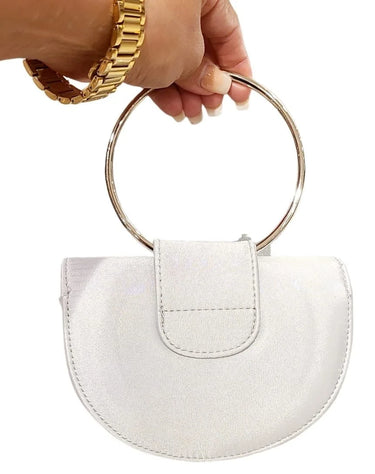 Glamour Rose Clutch(Silver) - stylish purse for going out