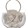 Glamour Rose Clutch(Silver) for women - bag by Palazzo Couture