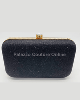 Glizz Mesh Glitter Clutch (Black) - Palazzo Couture Online