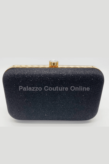Glizz Mesh Glitter Clutch (Black) - Palazzo Couture Online