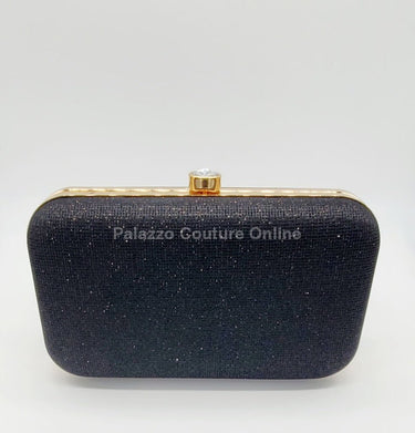Glizz Mesh Glitter Clutch (Black) - Palazzo Couture Online