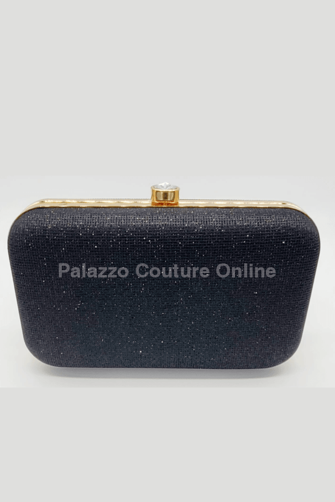 Glizz Mesh Glitter Clutch Black Hand Bag