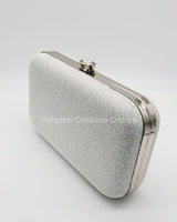 Glizz Mesh Glitter Clutch silver’s - Palazzo Couture Online