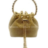 Glowing Moments Gold Rhinestone Handbag with Chain Strap for women - bag by Palazzo Couture