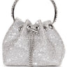 Glowing Moments Silver Rhinestone Bag for women - bag by Palazzo Couture