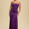 Goddess Flow Strapless Maxi Dress - Violet close up detail of strapless design and fabric