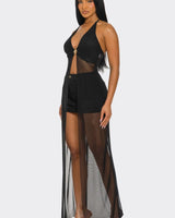 Goddess Glow Mesh Cover - Up Top - Black - Palazzo Couture Online