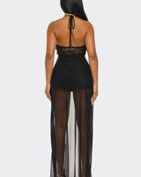 Goddess Glow Mesh Cover - Up Top - Black - Palazzo Couture Online
