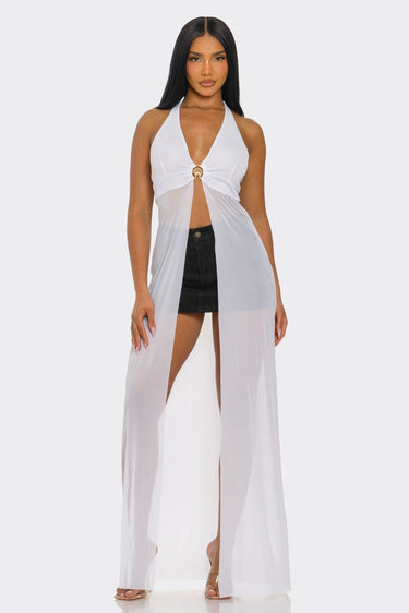 Goddess Glow Mesh Cover - Up Top - White - Palazzo Couture Online
