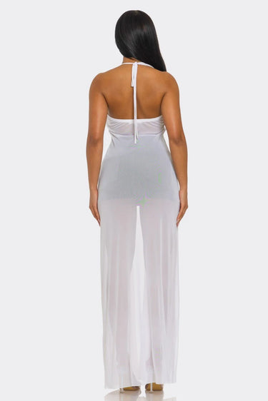 Goddess Glow Mesh Cover-Up Top - White - view 2