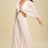 Goddess Glow Metallic Cut - Out Caftan Maxi Dress - Ivory - Gold - Palazzo Couture Online