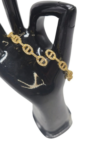 Goden Gold Clasp Cuff Bracelet (Gold) 2.4x2.2” Approx. - chic women's accessory