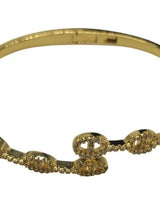 Goden Gold Clasp Cuff Bracelet (Gold) 2.4x2.2” Approx. - trendy women's jewelry