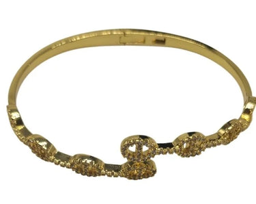 Goden Gold Clasp Cuff Bracelet (Gold) 2.4x2.2” Approx. - trendy women's jewelry