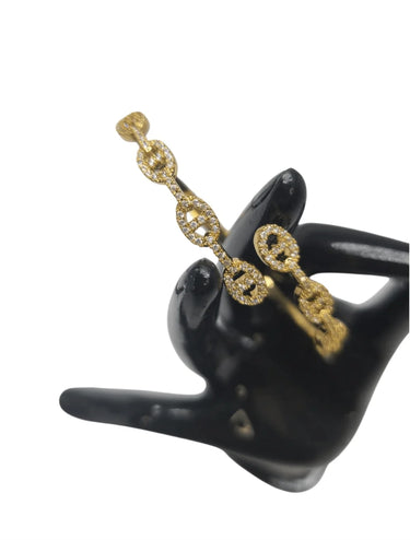 Goden Gold Clasp Cuff Bracelet (Gold) 2.4x2.2” Approx. - bold fashion jewelry for women