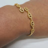 Goden Gold Clasp Cuff Bracelet (Gold) 2.4x2.2” Approx. for women - fashion jewelry by Palazzo Couture