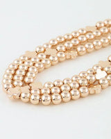 Gold Beaded Choker Necklace - Luxe Clove - women's statement jewelry